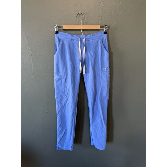 Figs Womens Light Blue Medical Scrub Cargo Pants Size XXS - Picture 1 of 3